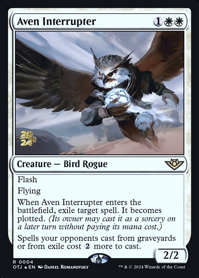Aven Interrupter – Rare Magic: The Gathering card from Outlaws of Thunder Junction Promos (#4s)