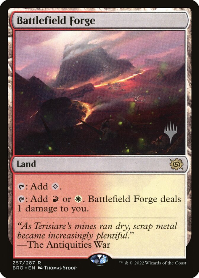 Battlefield Forge – Rare Magic: The Gathering card from The Brothers' War Promos (#257p)