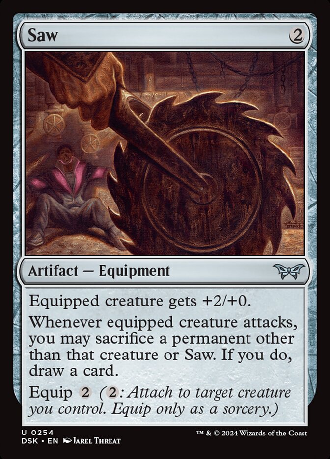 Saw – Uncommon Magic: The Gathering card from Duskmourn: House of Horror (#254)