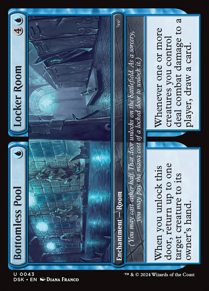 Bottomless Pool // Locker Room – Uncommon Magic: The Gathering card from Duskmourn: House of Horror (#43)