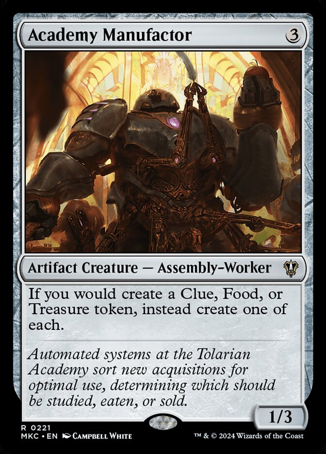Academy Manufactor – Rare Magic: The Gathering card from Murders at Karlov Manor Commander (#221)