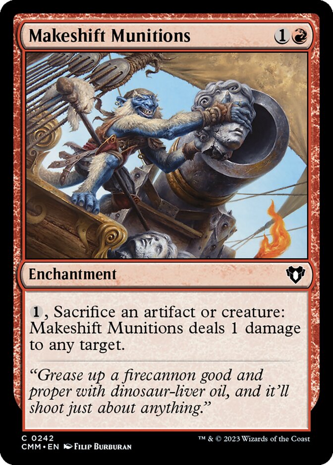Makeshift Munitions – Common Magic: The Gathering card from Commander Masters (#242)