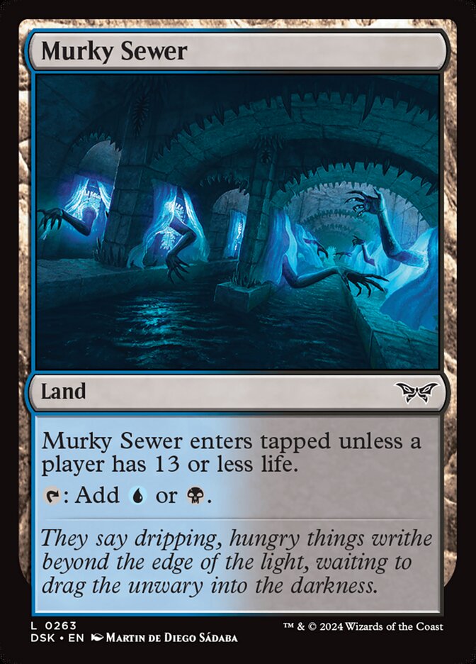 Murky Sewer – Common Magic: The Gathering card from Duskmourn: House of Horror (#263)
