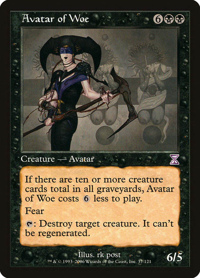 Avatar of Woe – Special Magic: The Gathering card from Time Spiral Timeshifted (#37)