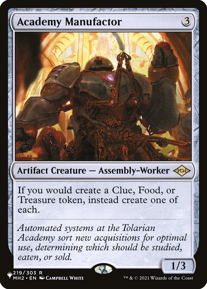 Academy Manufactor – Rare Magic: The Gathering card from The List (#MH2-219)