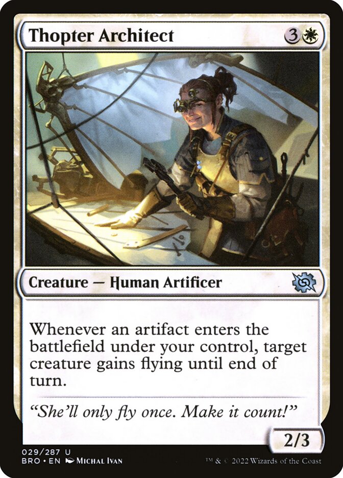 Thopter Architect – Uncommon Magic: The Gathering card from The Brothers' War (#29)