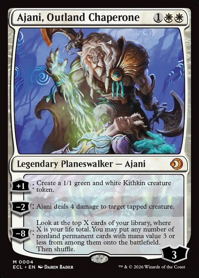 Ajani, Outland Chaperone – Mythic Magic: The Gathering card from Lorwyn Eclipsed (#4)