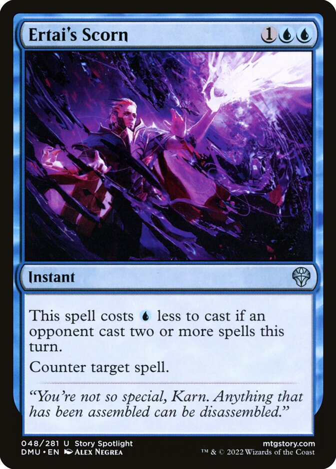 Ertai's Scorn – Uncommon Magic: The Gathering card from Dominaria United (#48)