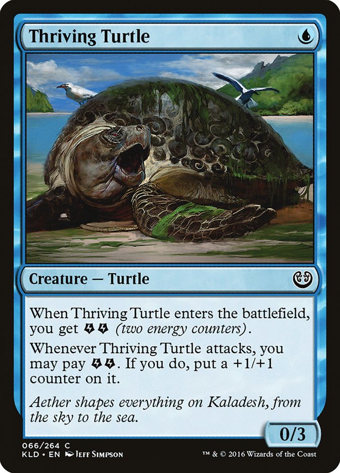 Thriving Turtle – Common Magic: The Gathering card from Kaladesh (#66)