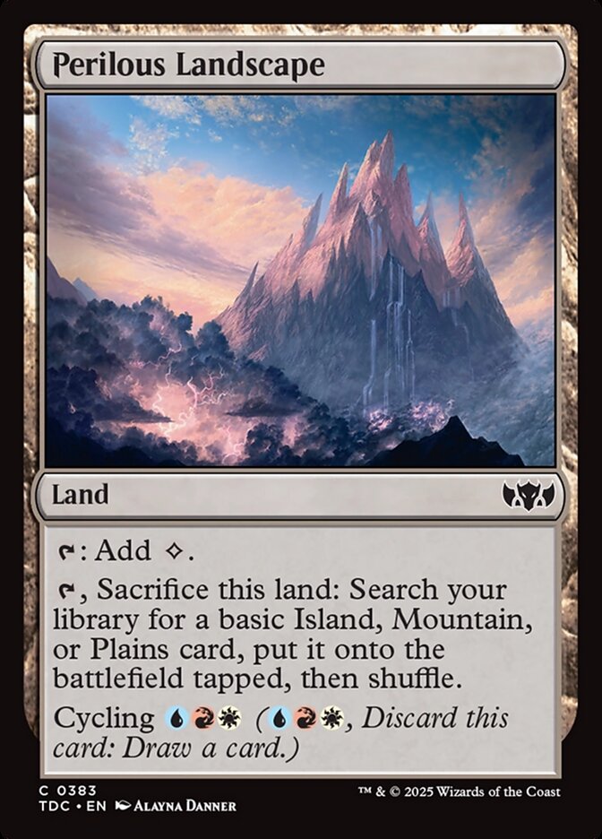 Perilous Landscape – Common Magic: The Gathering card from Tarkir: Dragonstorm Commander (#383)