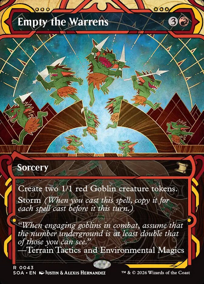 Empty the Warrens – Rare Magic: The Gathering card from Secrets of Strixhaven Mystical Archive (#43)