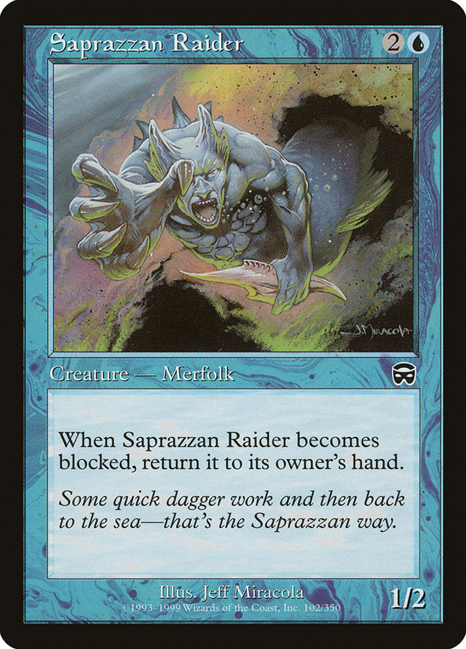 Saprazzan Raider – Common Magic: The Gathering card from Mercadian Masques (#102)