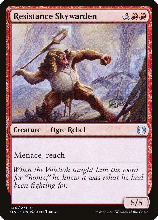 Resistance Skywarden – Uncommon Magic: The Gathering card from Phyrexia: All Will Be One (#146)