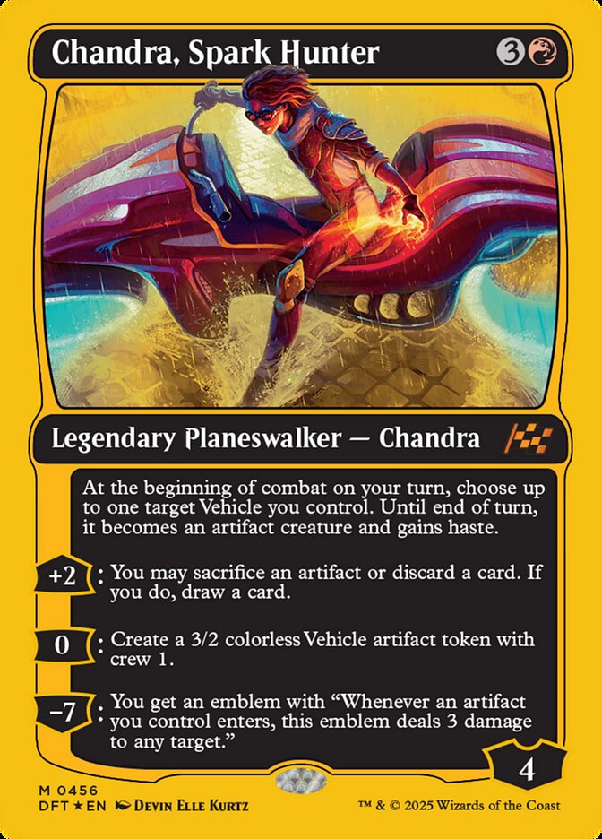 Chandra, Spark Hunter – Mythic Magic: The Gathering card from Aetherdrift (#456)