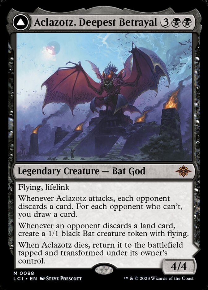 Aclazotz, Deepest Betrayal // Temple of the Dead – Mythic Magic: The Gathering card from The Lost Caverns of Ixalan (#88)