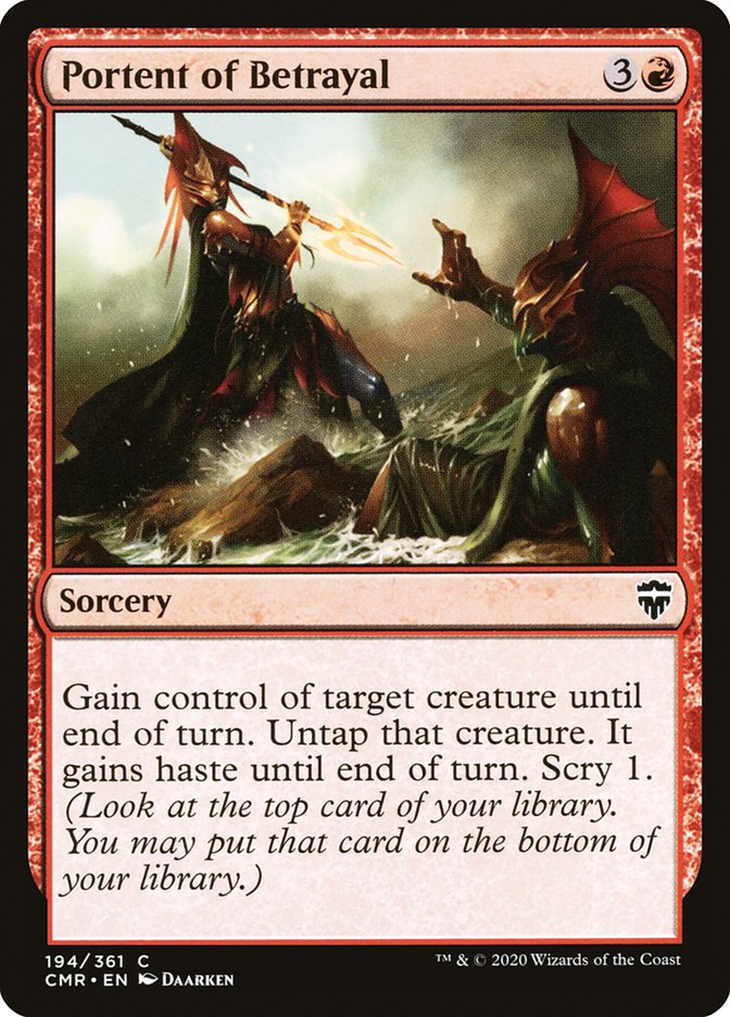 Portent of Betrayal – Common Magic: The Gathering card from Commander Legends (#194)
