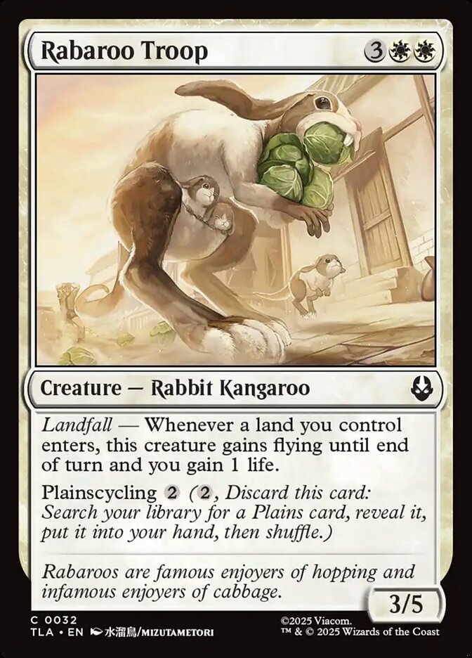 Rabaroo Troop – Common Magic: The Gathering card from Avatar: The Last Airbender (#32)