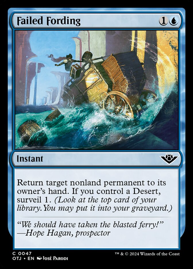 Failed Fording – Common Magic: The Gathering card from Outlaws of Thunder Junction (#47)