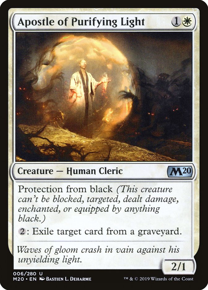 Apostle of Purifying Light – Uncommon Magic: The Gathering card from Core Set 2020 (#6)