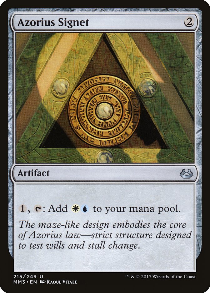 Azorius Signet – Uncommon Magic: The Gathering card from Modern Masters 2017 (#215)