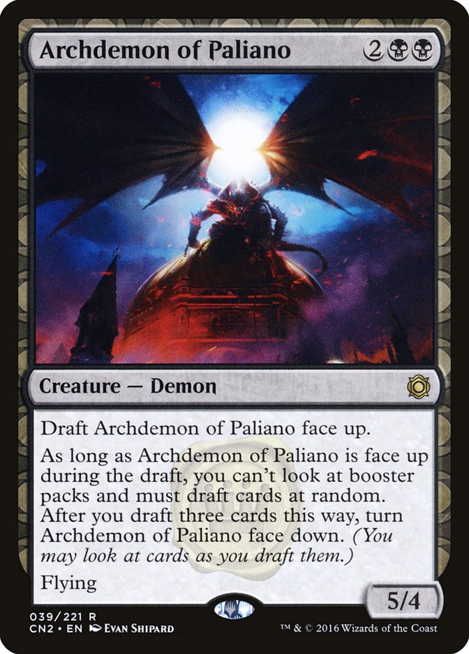 Archdemon of Paliano – Rare Magic: The Gathering card from Conspiracy: Take the Crown (#39)