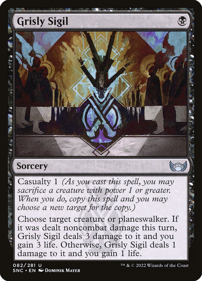 Grisly Sigil – Uncommon Magic: The Gathering card from Streets of New Capenna (#82)