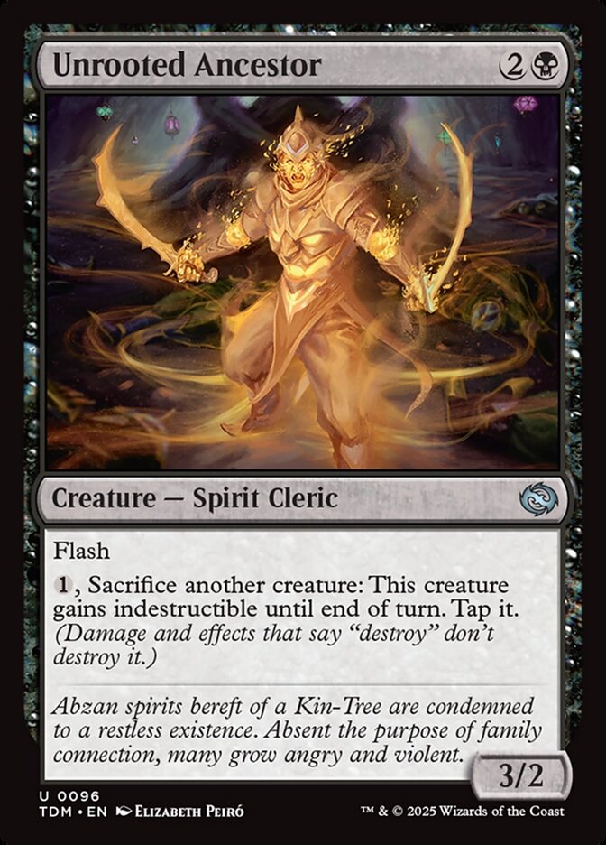 Unrooted Ancestor – Uncommon Magic: The Gathering card from Tarkir: Dragonstorm (#96)