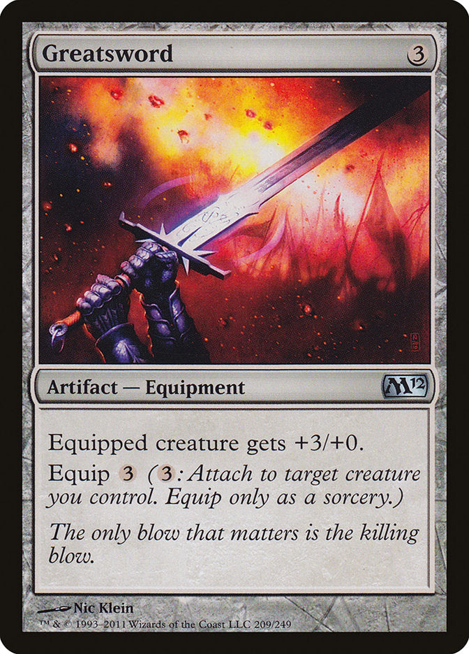 Greatsword – Uncommon Magic: The Gathering card from Magic 2012 (#209)