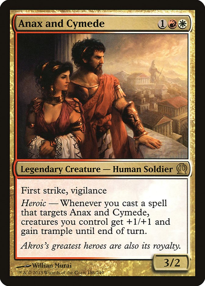 Anax and Cymede – Rare Magic: The Gathering card from Theros (#186)