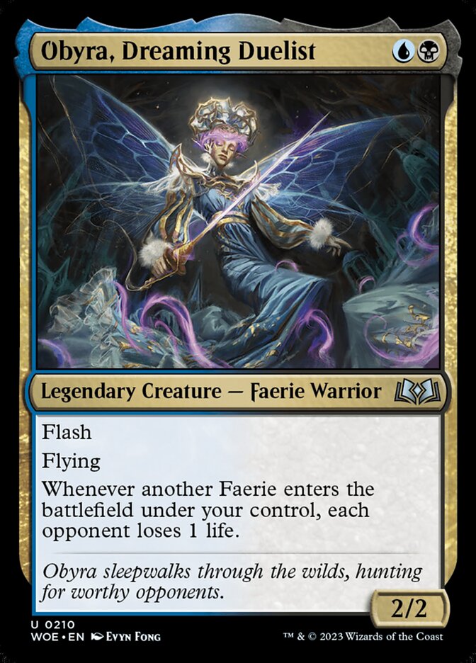 Obyra, Dreaming Duelist – Uncommon Magic: The Gathering card from Wilds of Eldraine (#210)