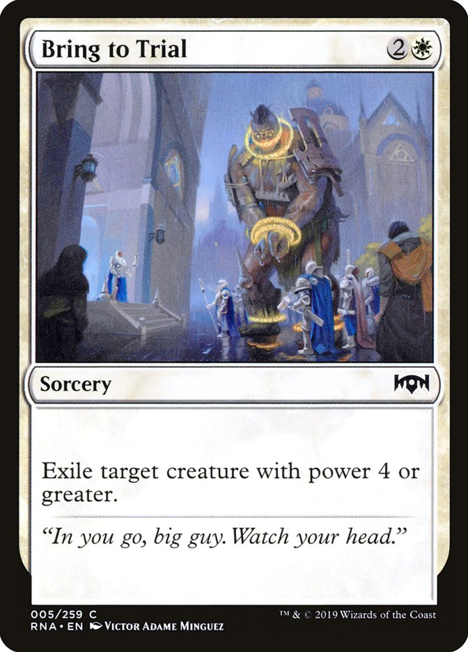Bring to Trial – Common Magic: The Gathering card from Ravnica Allegiance (#5)