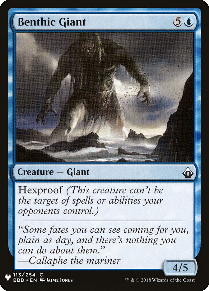 Benthic Giant – Common Magic: The Gathering card from The List (#BBD-113)