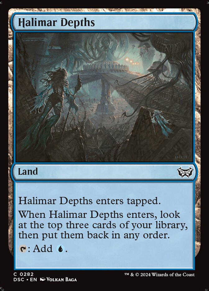 Halimar Depths – Common Magic: The Gathering card from Duskmourn: House of Horror Commander (#282)