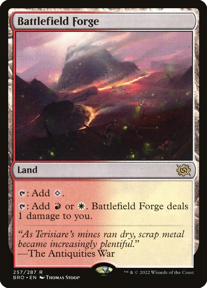 Battlefield Forge – Rare Magic: The Gathering card from The Brothers' War (#257)