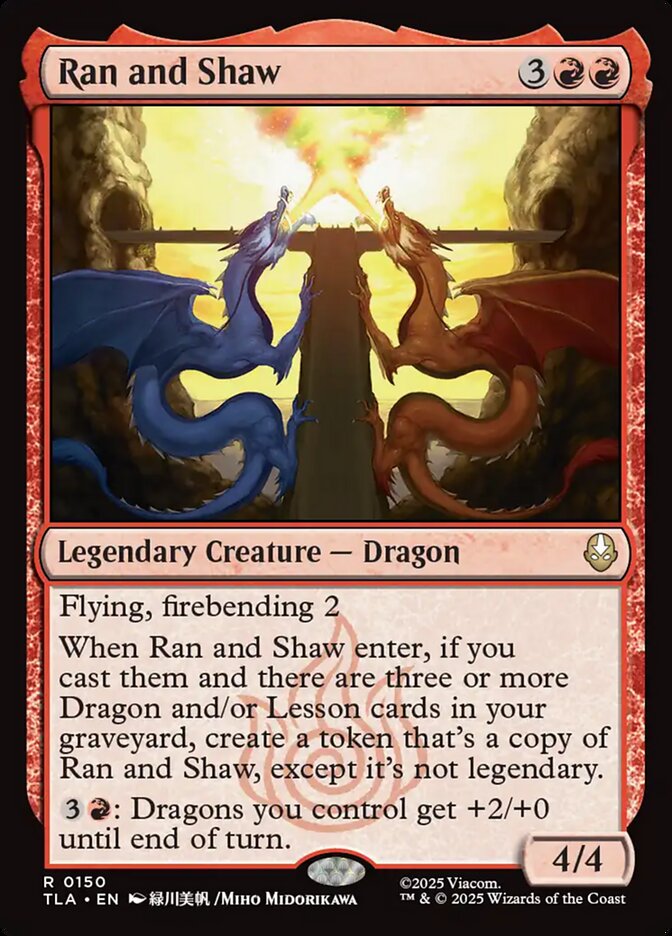 Ran and Shaw – Rare Magic: The Gathering card from Avatar: The Last Airbender (#150)