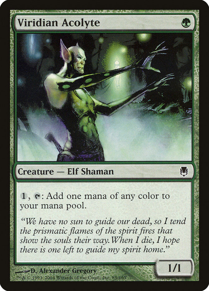 Viridian Acolyte – Common Magic: The Gathering card from Darksteel (#89)