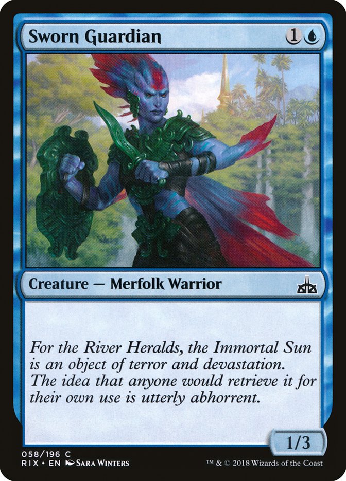 Sworn Guardian – Common Magic: The Gathering card from Rivals of Ixalan (#58)