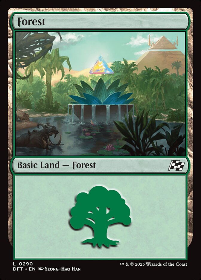 Forest – Common Magic: The Gathering card from Aetherdrift (#290)