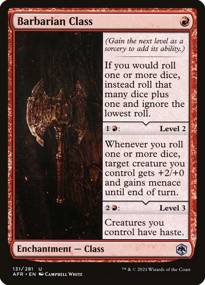 Barbarian Class – Uncommon Magic: The Gathering card from Adventures in the Forgotten Realms (#131)