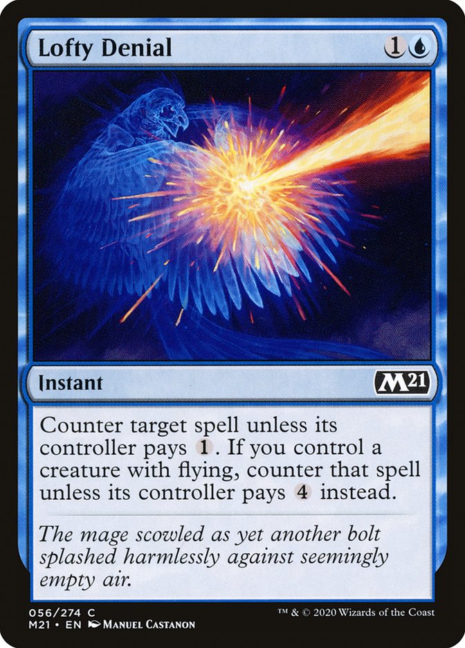 Lofty Denial – Common Magic: The Gathering card from Core Set 2021 (#56)