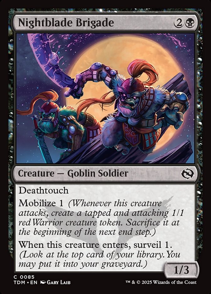 Nightblade Brigade – Common Magic: The Gathering card from Tarkir: Dragonstorm (#85)