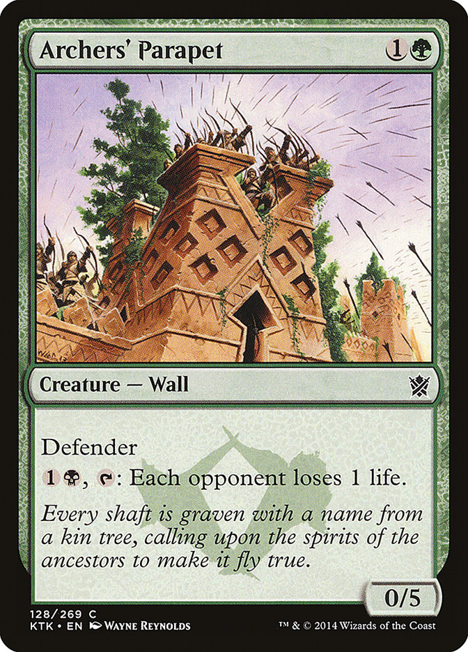 Archers' Parapet – Common Magic: The Gathering card from Khans of Tarkir (#128)