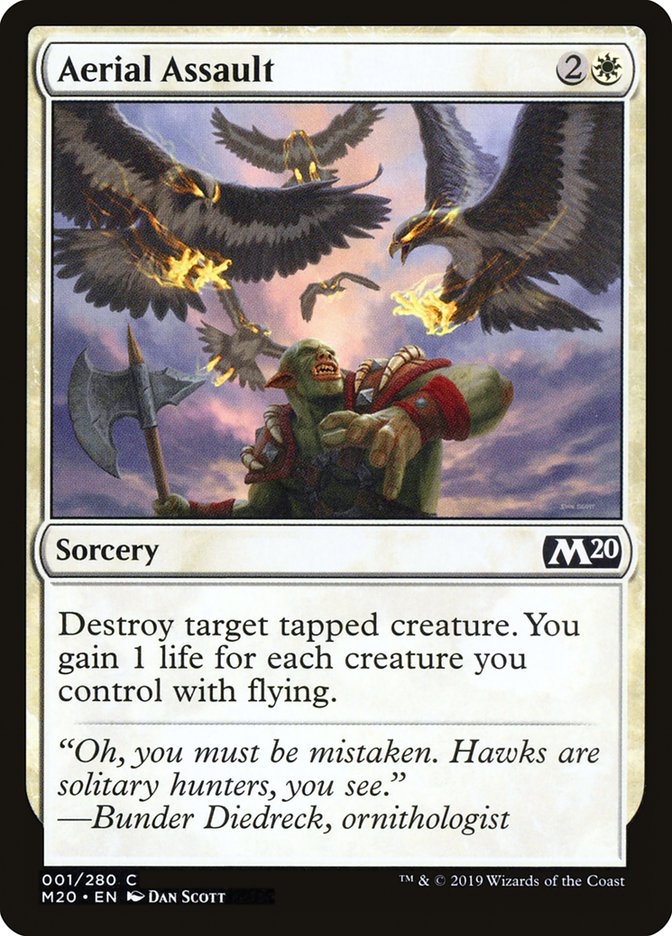 Aerial Assault – Common Magic: The Gathering card from Core Set 2020 (#1)