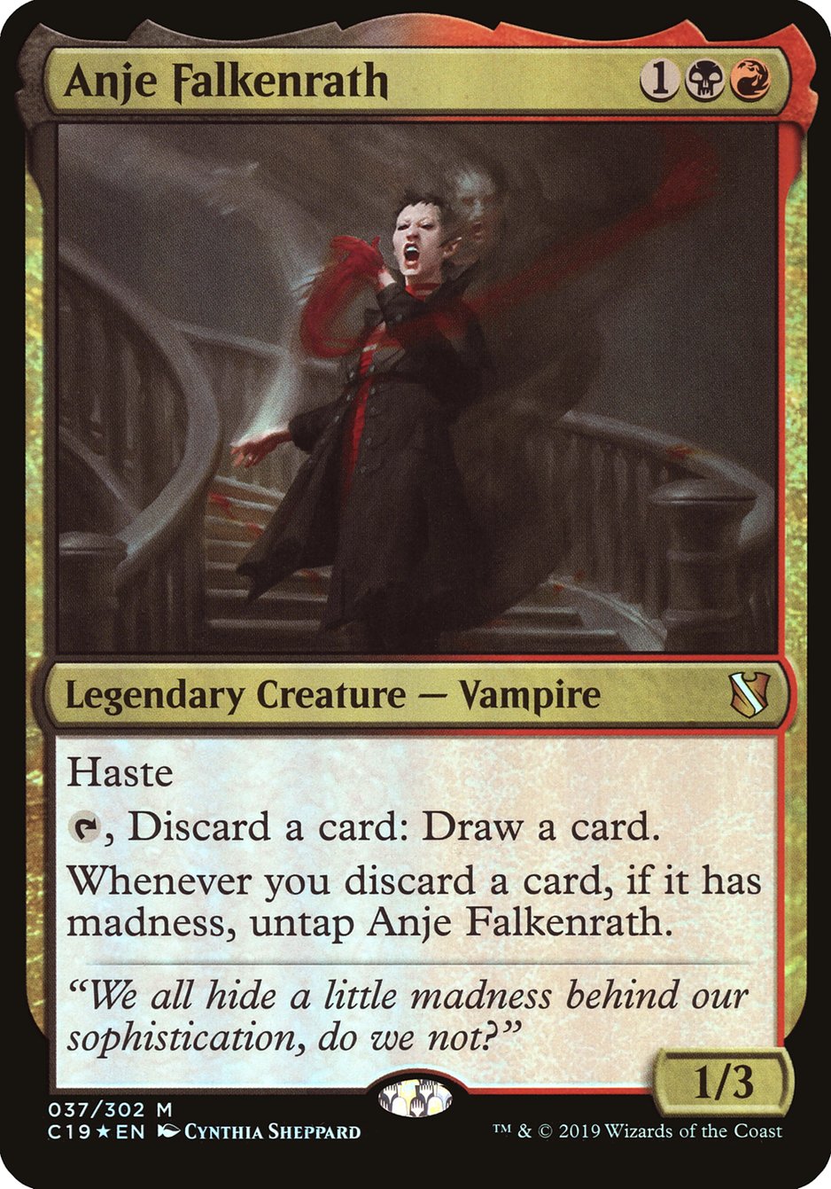 Anje Falkenrath – Mythic Magic: The Gathering card from Commander 2019 Oversized (#37)