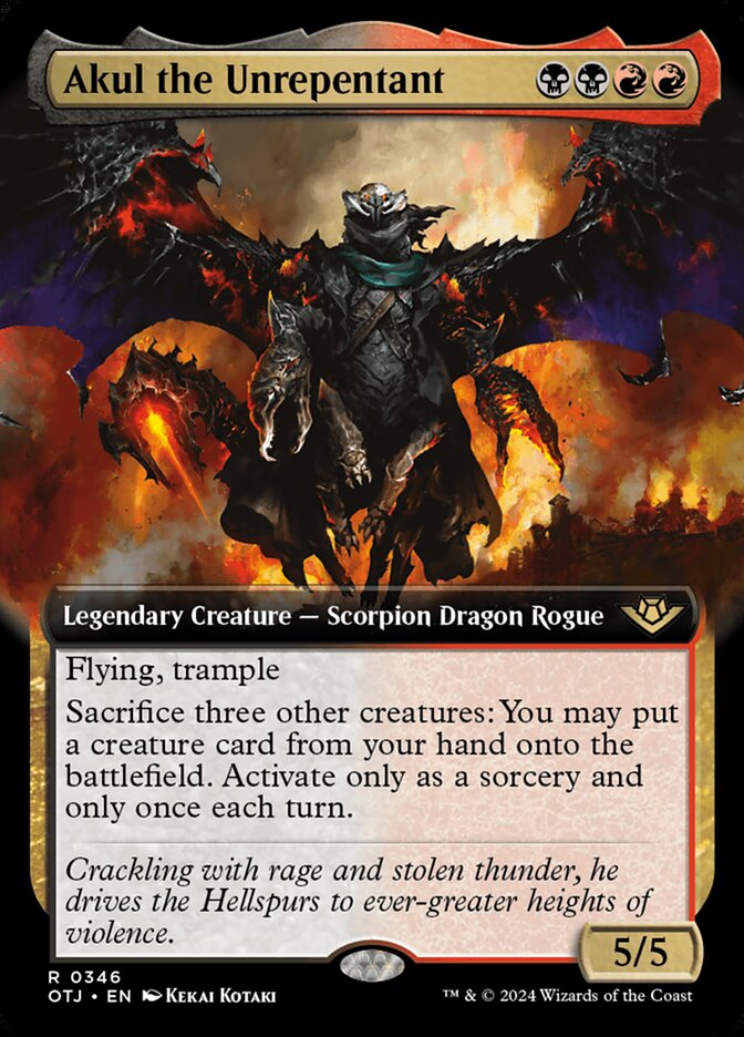Akul the Unrepentant – Rare Magic: The Gathering card from Outlaws of Thunder Junction (#346)