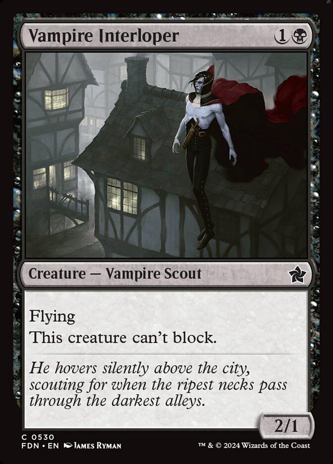 Vampire Interloper – Common Magic: The Gathering card from Foundations (#530)