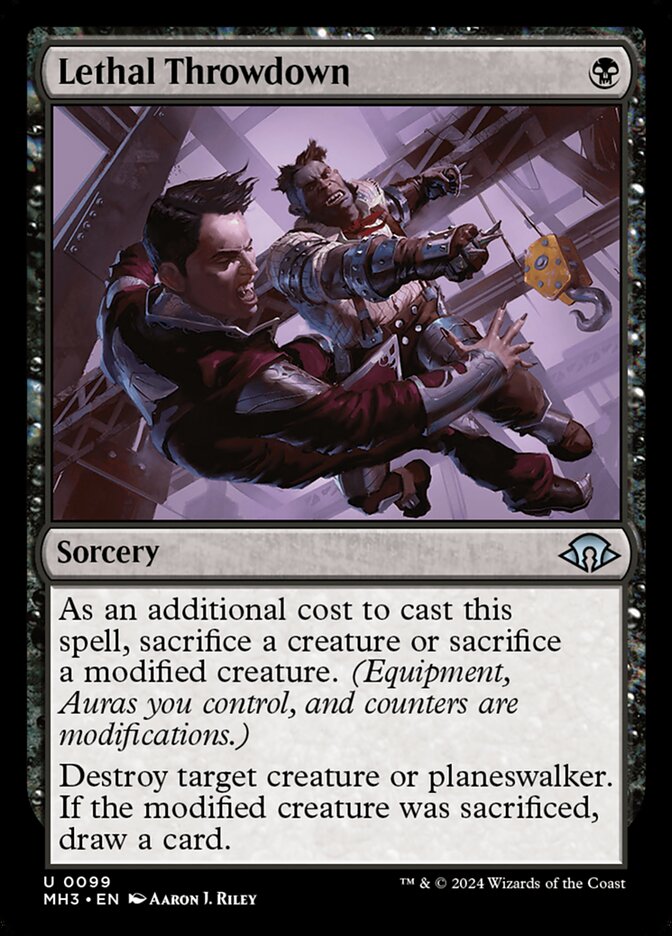 Lethal Throwdown – Uncommon Magic: The Gathering card from Modern Horizons 3 (#99)