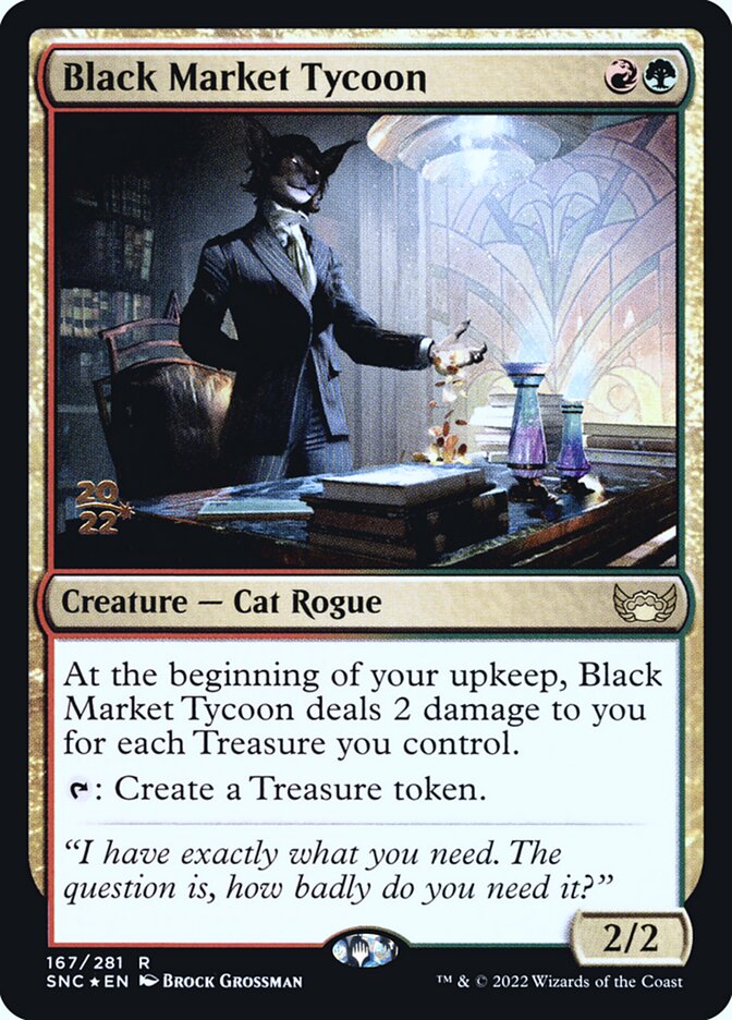 Black Market Tycoon – Rare Magic: The Gathering card from Streets of New Capenna Promos (#167s)