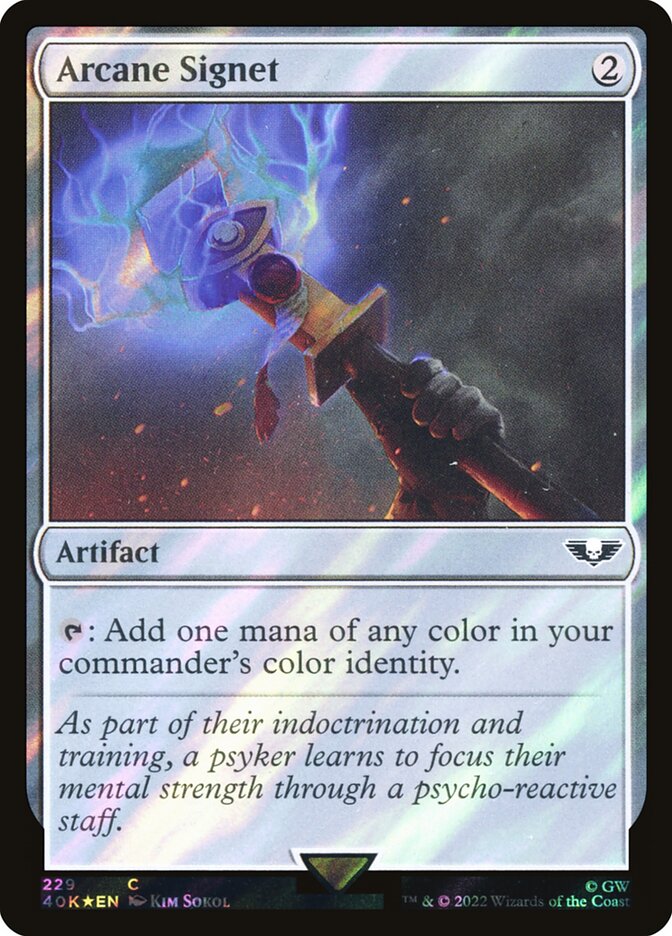 Arcane Signet – Common Magic: The Gathering card from Warhammer 40,000 Commander (#229★)