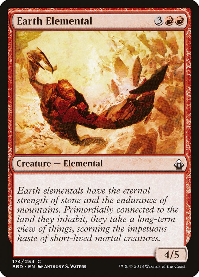 Earth Elemental – Common Magic: The Gathering card from Battlebond (#174)